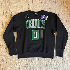 NEW Jordan Nike Boston Celtics  Crewneck Sweatshirt Jayson Tatum #0 Hoodie S M